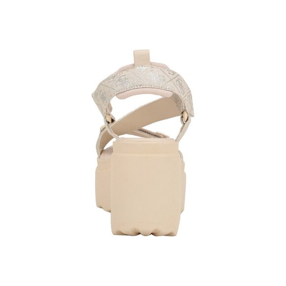 GUESS Womens Ocilia Quattro Logo Sport Eva Wedge Strappy Sandal White Size 7 NIB - Picture 3 of 4